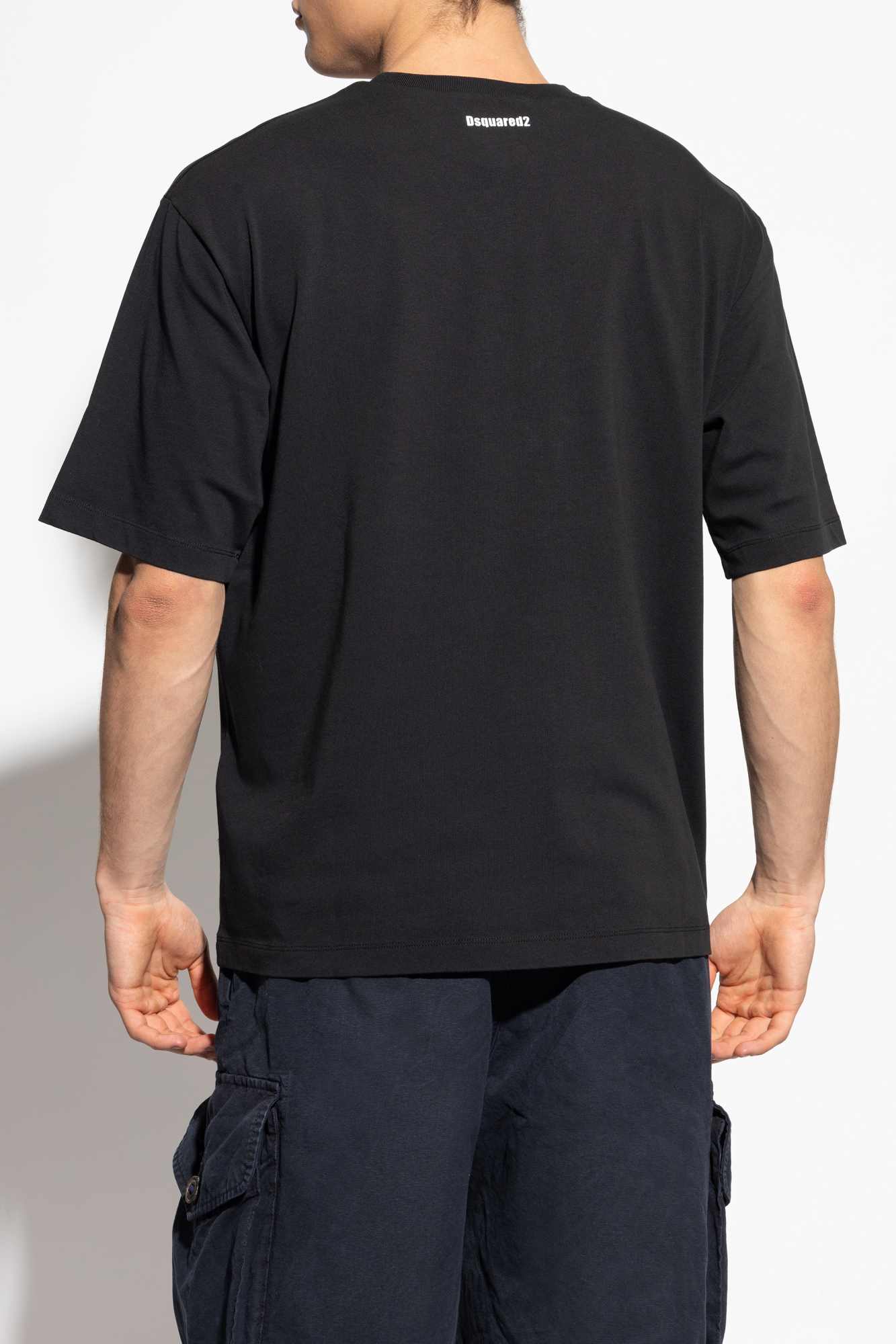 【Dsquared2】ブラックコットンTシャツ DSQUARED2 Regular Fit Bear T-shirt Black - Clothing from